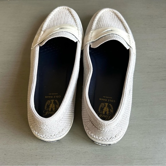 Cole Haan Women Pinch Maine Classic Penny Loafer Gray Silver Flats Sz 11 Preppy - Picture 6 of 16